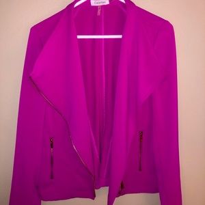 Neon Calvin Klein Moto jacket
